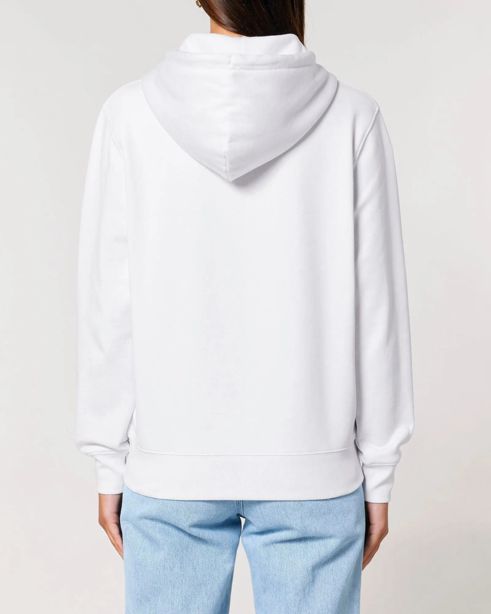Women's Organic Cotton Relaxed Fit Zip Hoodie | Snow White