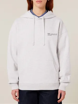 Women's Organic Cotton Signature Oversized Hoodie | Cloud Grey Marl
