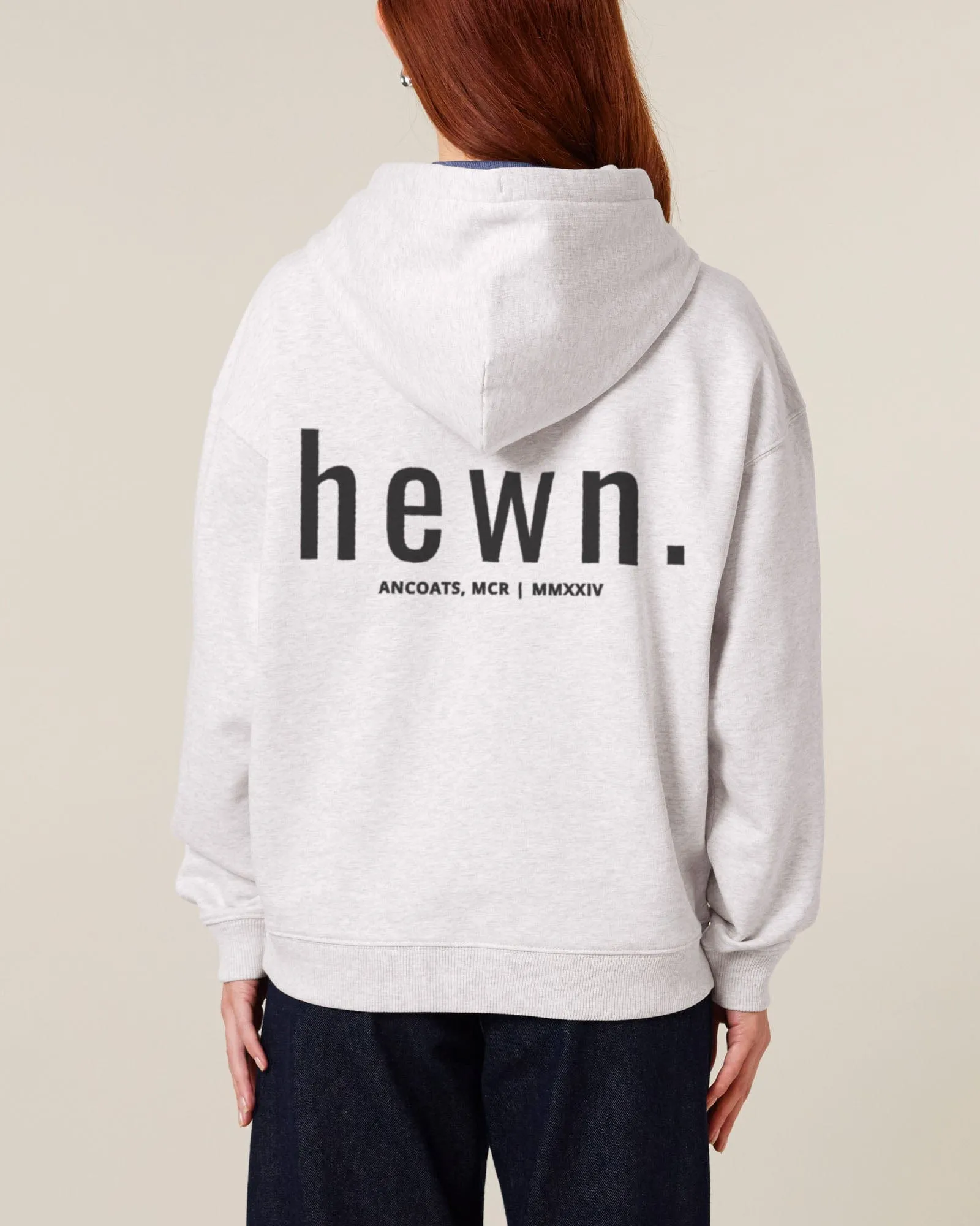 Women's Organic Cotton Signature Oversized Hoodie | Cloud Grey Marl