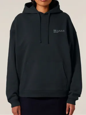 Women's Organic Cotton Signature Oversized Hoodie | Jet Black