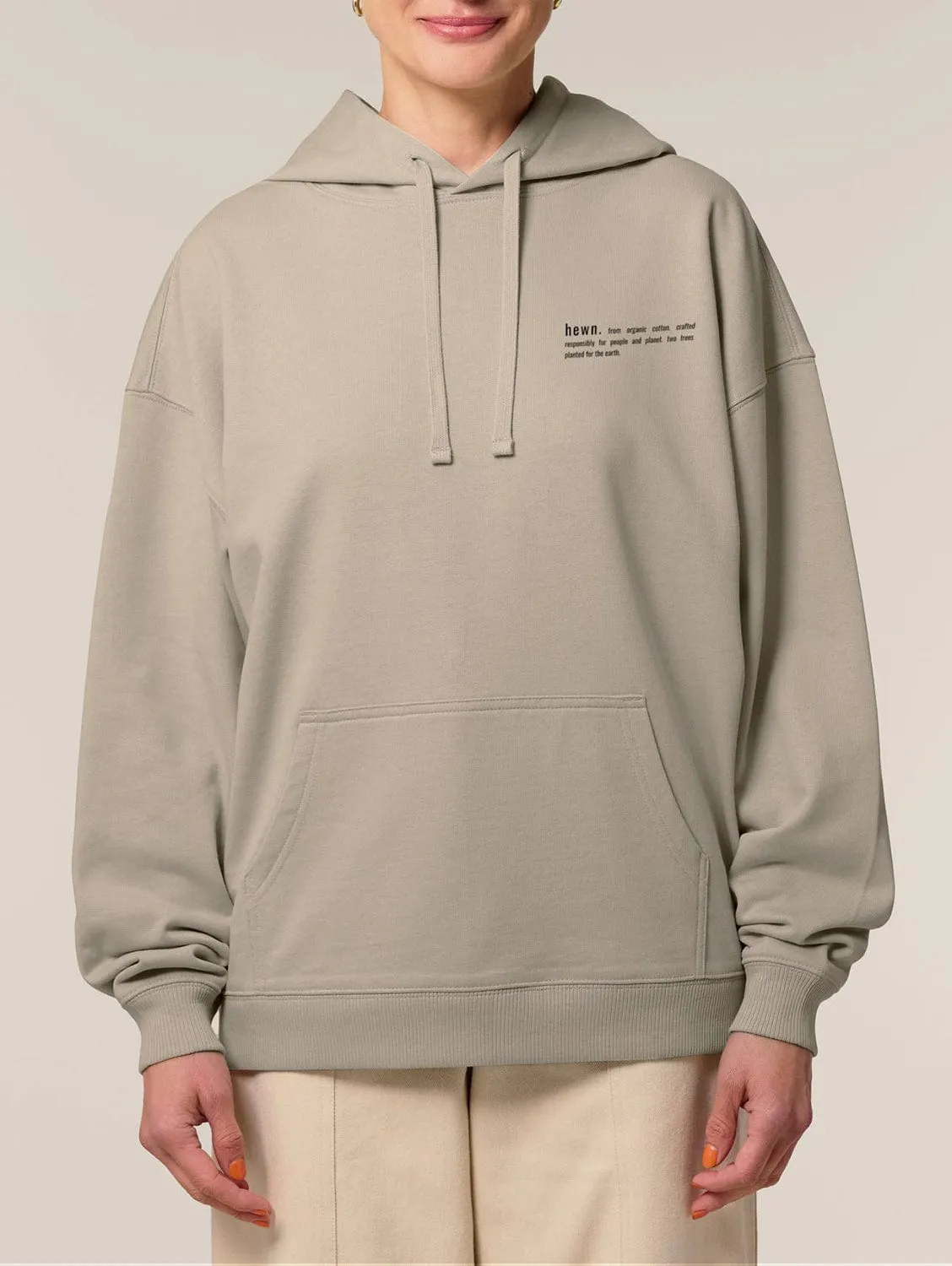 Women's Organic Cotton Signature Oversized Hoodie | Limestone Grey