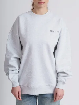 Women's Organic Cotton Signature Oversized Sweatshirt | Cloud Grey Marl