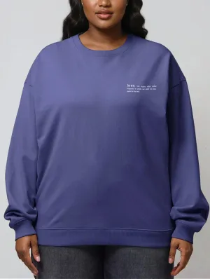 Women's Organic Cotton Signature Oversized Sweatshirt | Dusk Purple