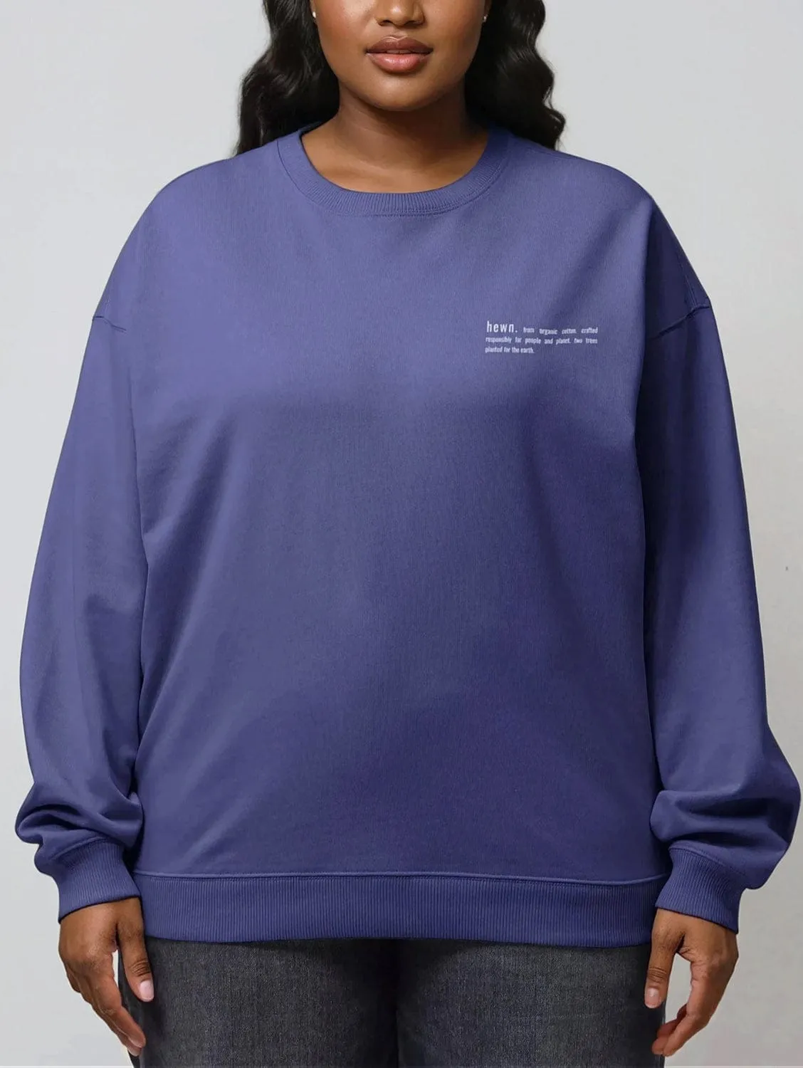 Women's Organic Cotton Signature Oversized Sweatshirt | Dusk Purple