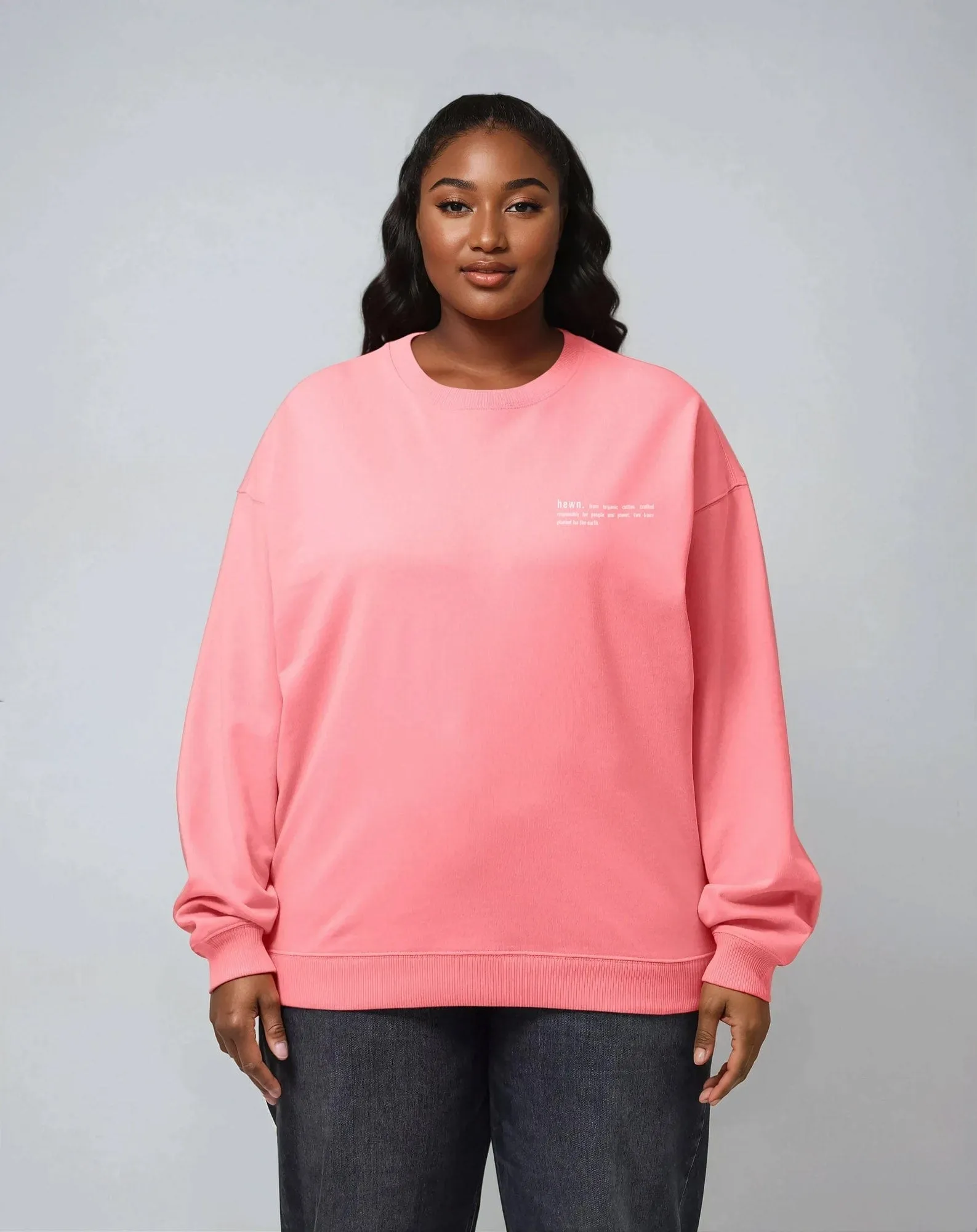 Women's Organic Cotton Signature Oversized Sweatshirt | Flamingo Pink