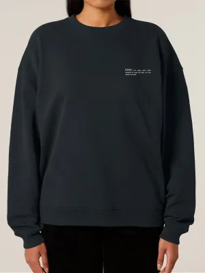 Women's Organic Cotton Signature Oversized Sweatshirt | Jet Black