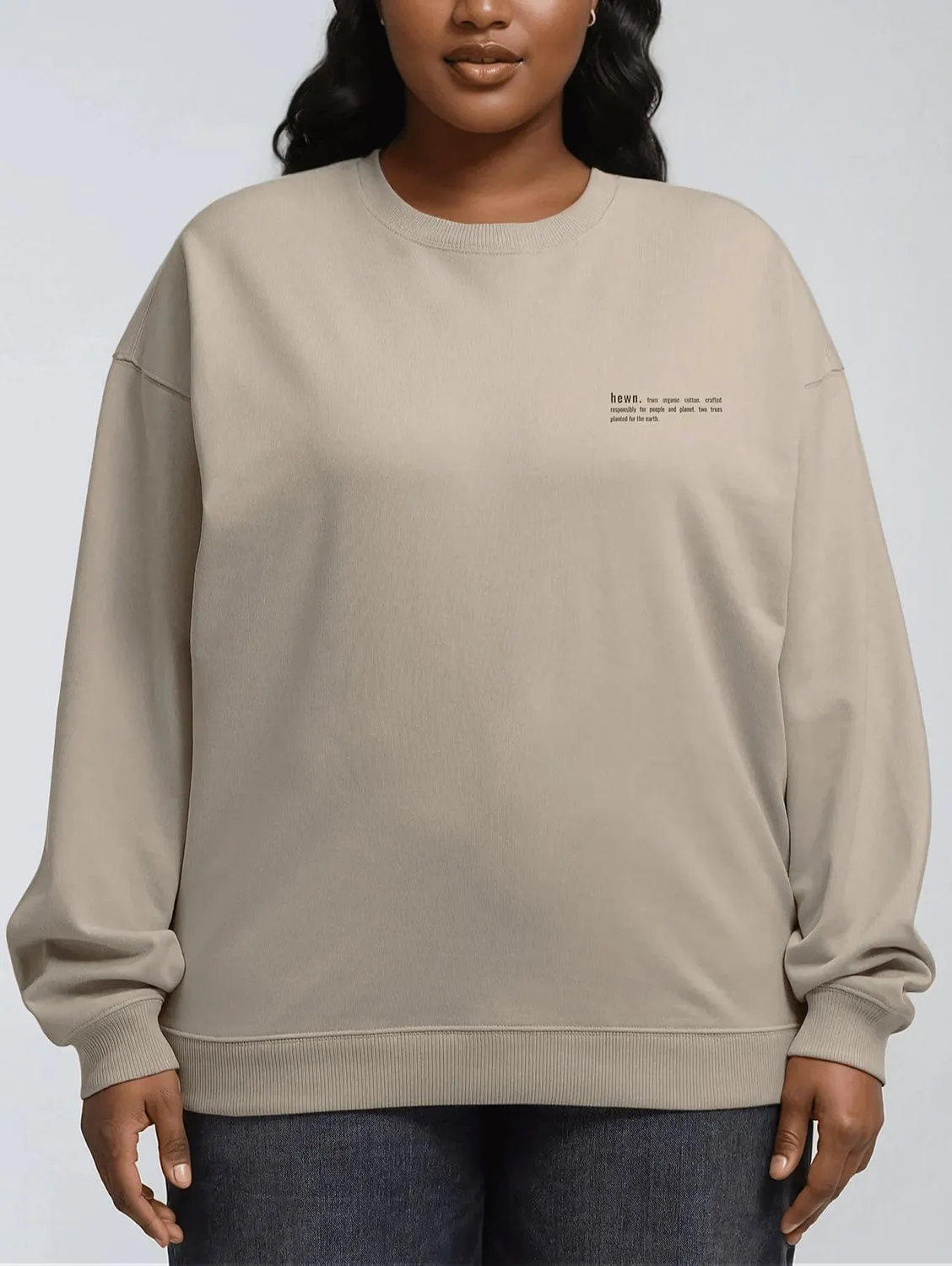 Women's Organic Cotton Signature Oversized Sweatshirt | Limestone Grey