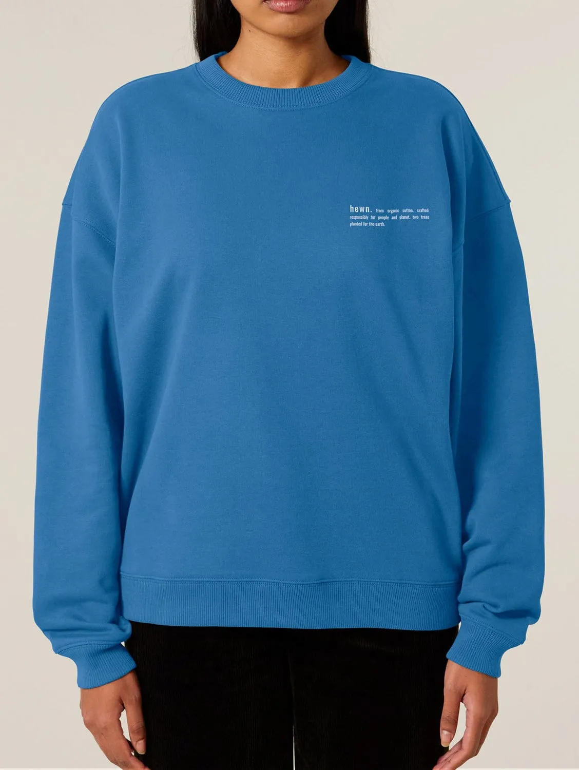 Women's Organic Cotton Signature Oversized Sweatshirt | Morpho Blue