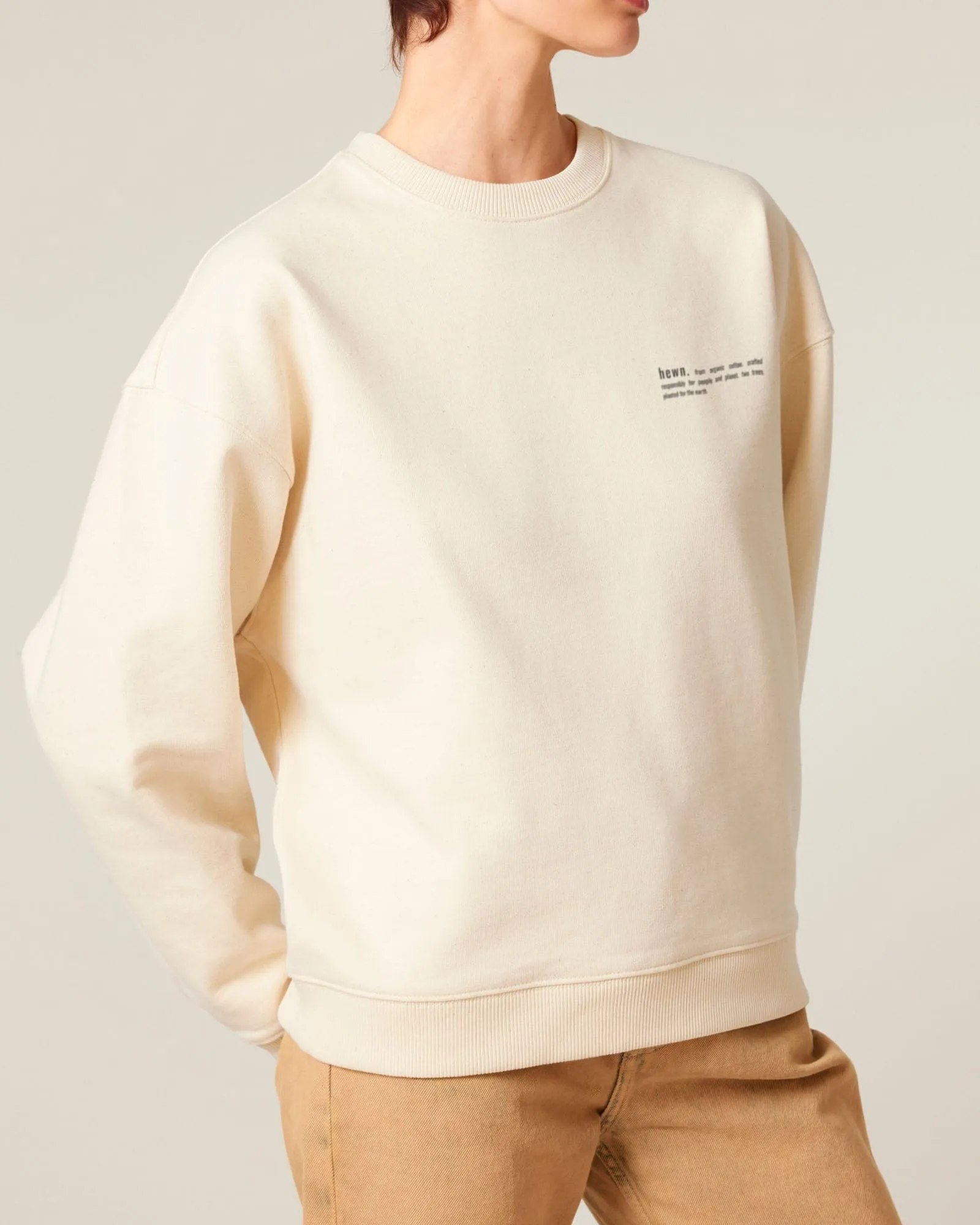 Women's Organic Cotton Signature Oversized Sweatshirt | Natural Cotton