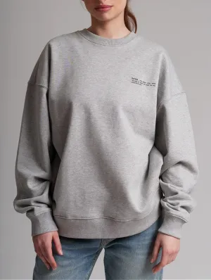 Women's Organic Cotton Signature Oversized Sweatshirt | Rock Grey Marl